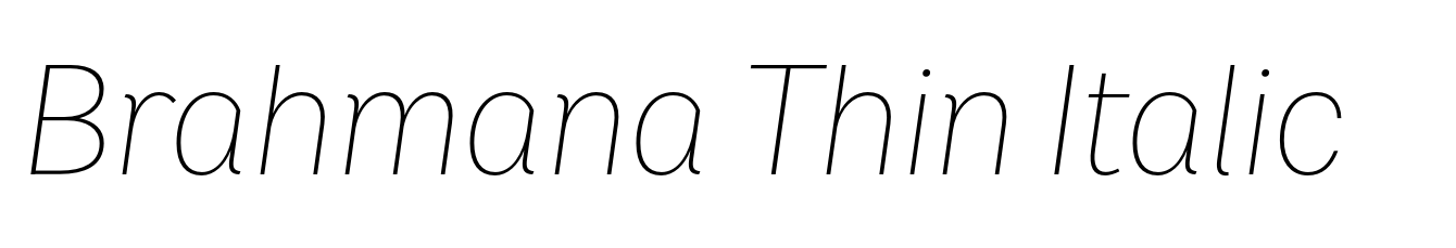 Brahmana Thin Italic